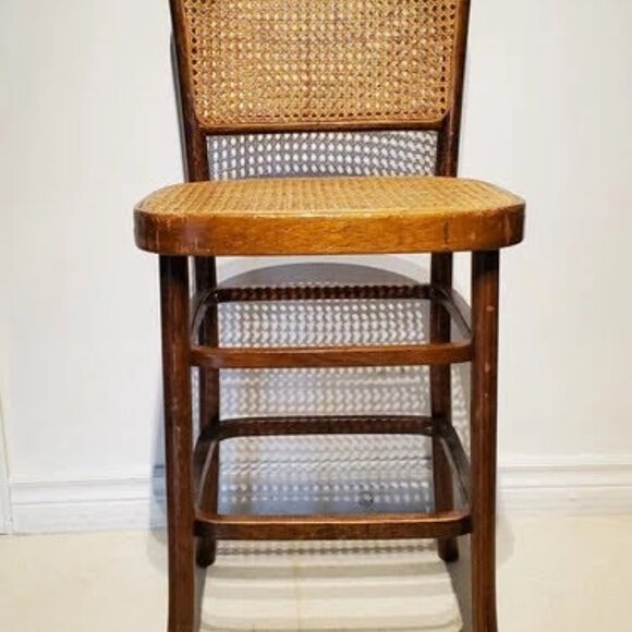 Vintage "Josef Hoffmann" Tall Mid Century Cane Chair - 37"inches Tall - Mint A+ - Picture 3 of 4